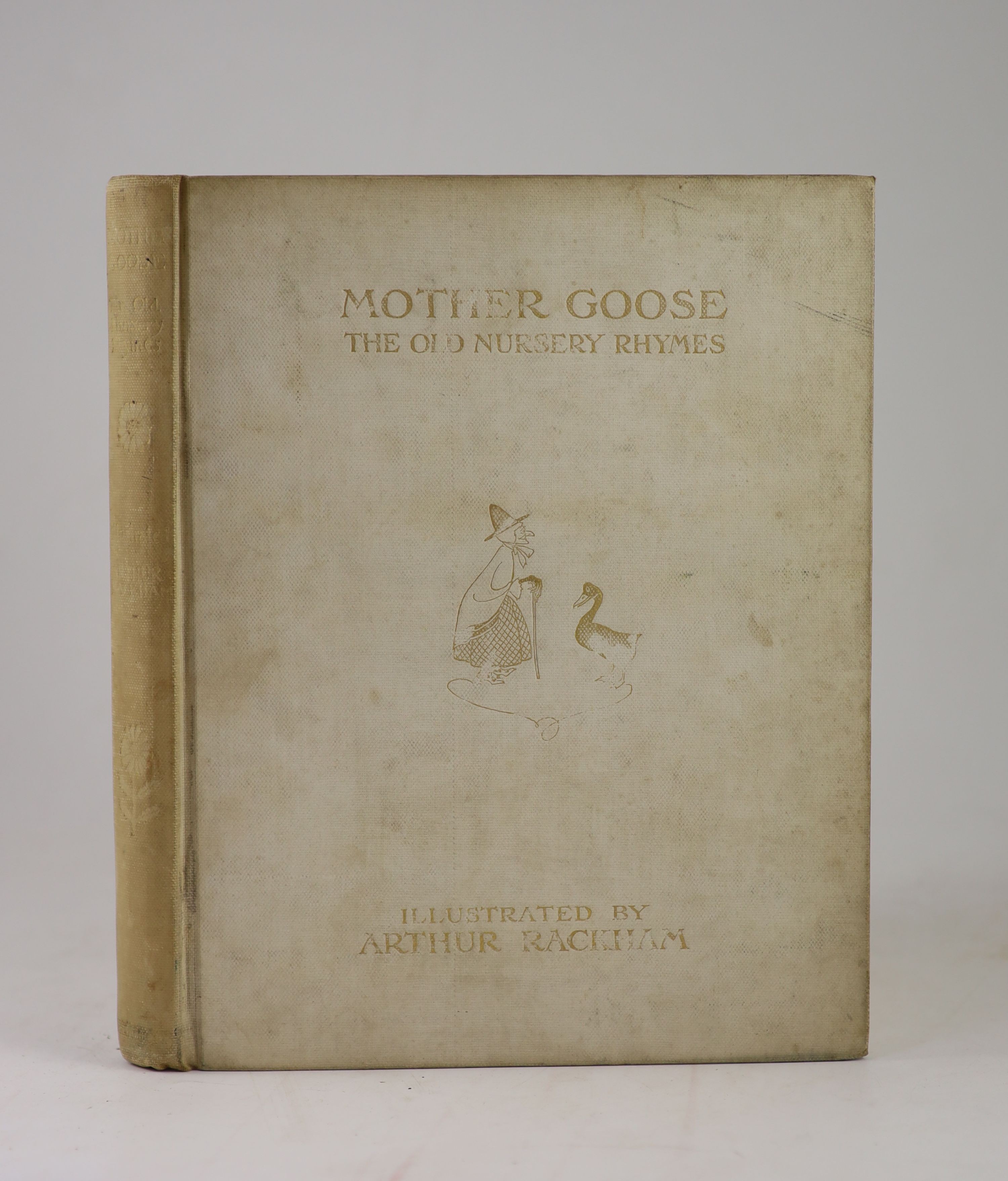 Rackham, Arthur - Mother Goose: The Old Nursery Rhymes, one of 1,130 signed by the author/illustrator, 4to, original gilt decorated cloth, with 13 tipped-in colour plates, William Heinemann, London, 1913